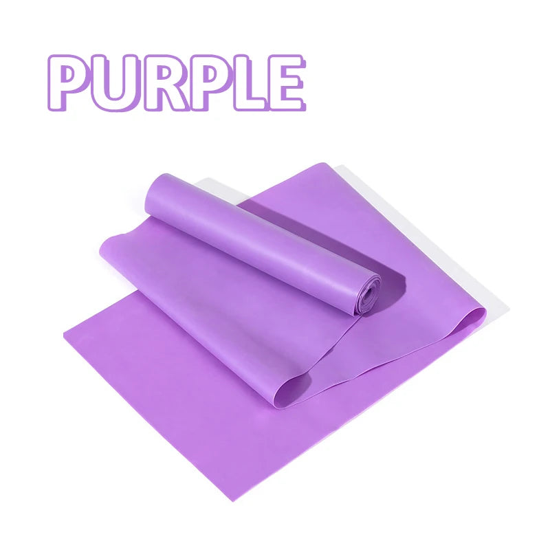 EQP Yoga Pilates Elastic Resistance Band Fitness Training Band 150cm Fitness Elastic Rubber Gym Natural Rubber