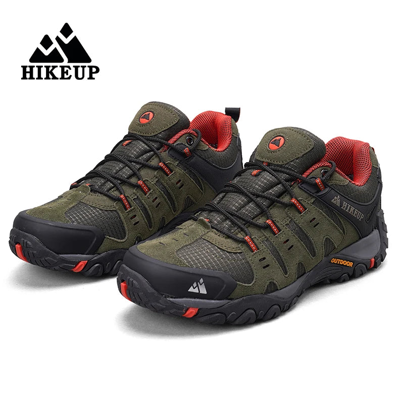 Sneakers Men's Hiking Shoes Suede Leather Outdoor Shoes Wear-resistant Men Trekking Walking Hunting Tactical Sneakers
