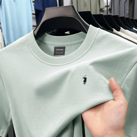 Men Short Sleeve cotton breathable short sleeve T-shirt men summer designer Paul brand embroidered fashion casual round neck top