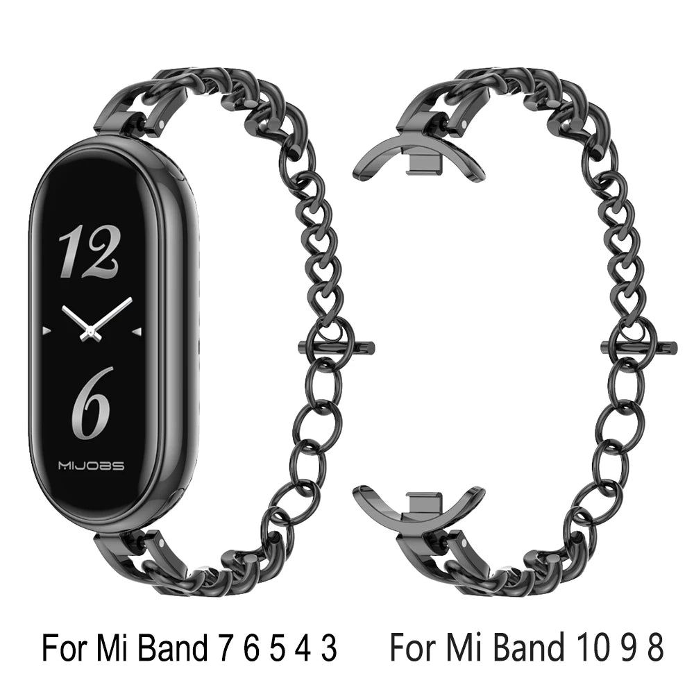 Strap for Mi Band 10 9 8 7 6 5 4 3 Watchband for Xiao mi Smart Band 9 Strap for Mi Band 8 Leather Wristband For Mi Band 7 Correa