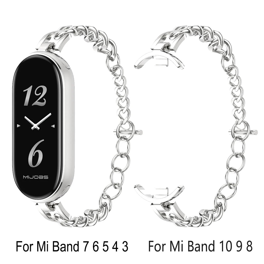 Strap for Mi Band 10 9 8 7 6 5 4 3 Watchband for Xiao mi Smart Band 9 Strap for Mi Band 8 Leather Wristband For Mi Band 7 Correa