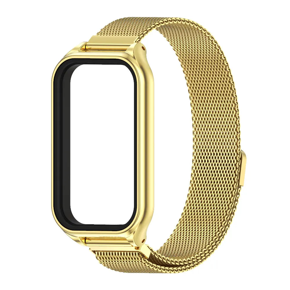 Strap For Xiaomi Mi Band 8 9 Active Bracelet for Xiaomi Smart Band 8 Active Stainless Steel Metal Watchband Mi Band 8 Active