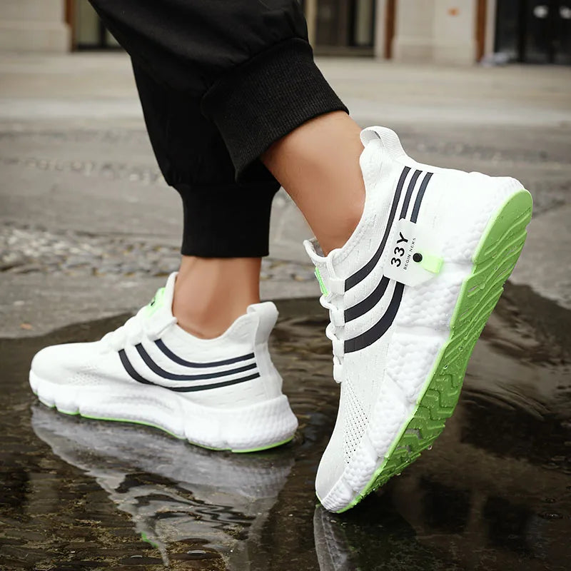Sneakers Men Casual Sport Shoes Breathable Lightweight Sneakers Outdoor Mesh Black Running Shoes Athletic Jogging Tenis Walking Shoes