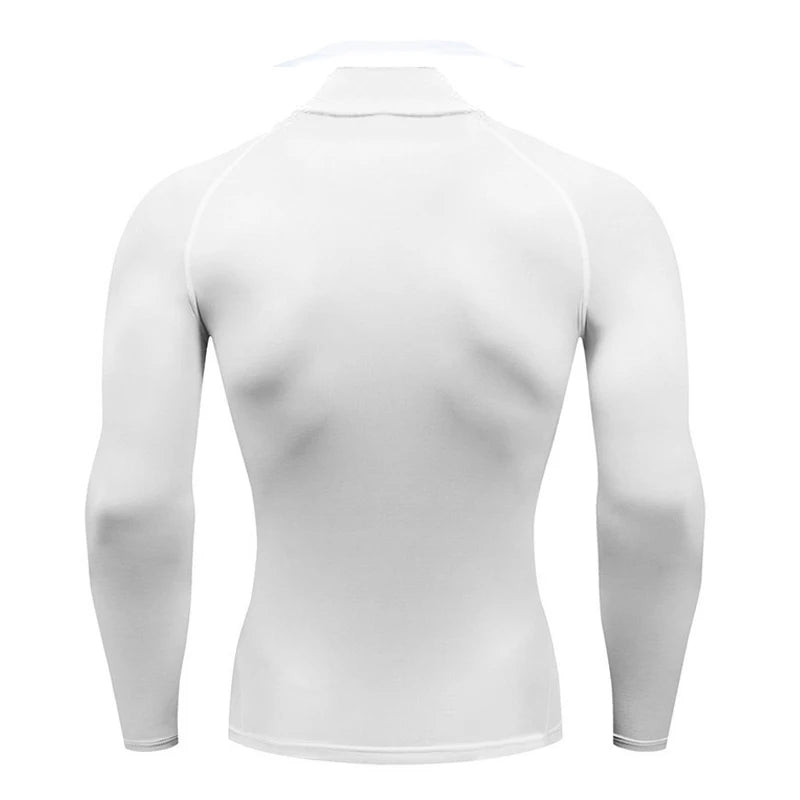 T-shirts Men Running T-shirts Compression Fitness Long Sleeve Sports Polo Shirts Trainning & Exercise Gym Sportswear Quick Dry Rashgard