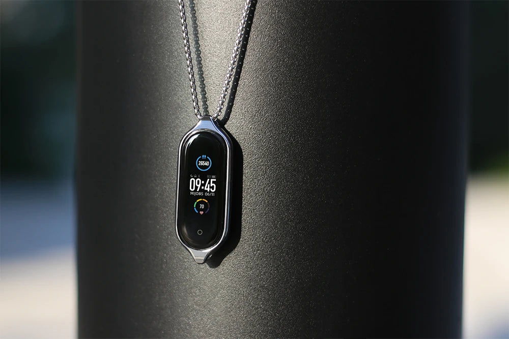 Necklace for Mi Band 10 9 8 7 6 5 4 3 Smart Bracelet Strap for Mi Band 9 Metal Wristband for Mi Band 7 6 Hanging Neck Decoration