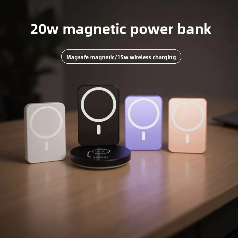 10000mah Large Capacity for Magsafe Magnetic Mini Wireless Power Bank Fast Charging Portable Power Bank External Battery