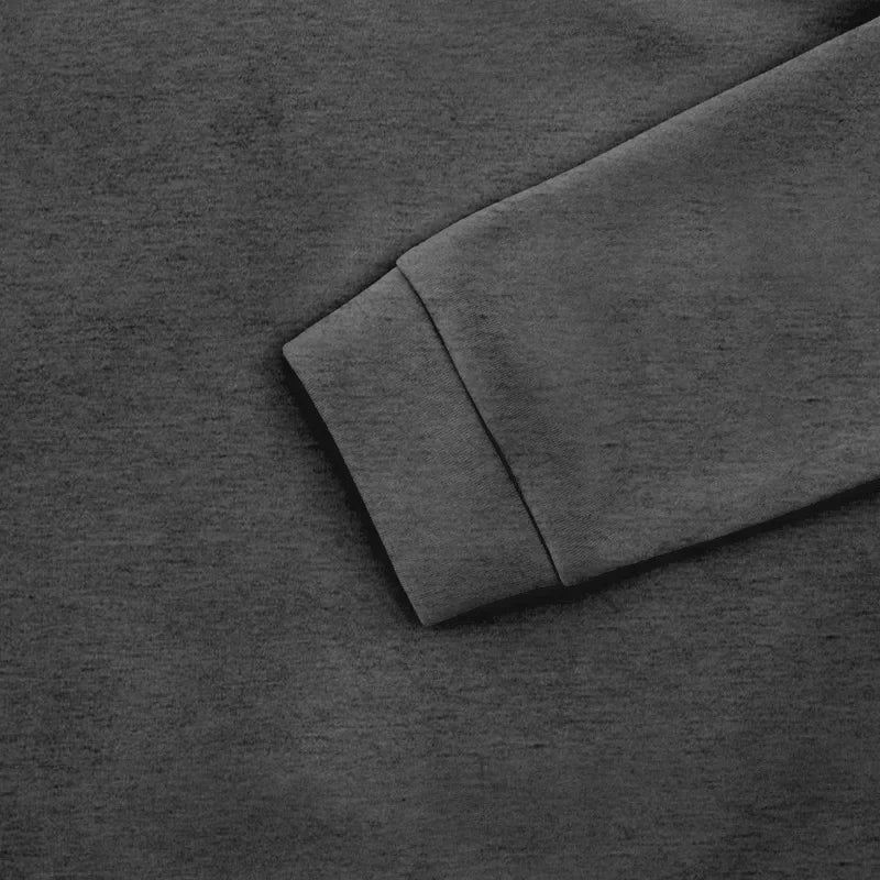 American Autumn Winter Heavy Fleece Long-sleeved Men's Sweatshirt Half Zipper Loose Stand-up Collar Pullover Men's Sweatshirt