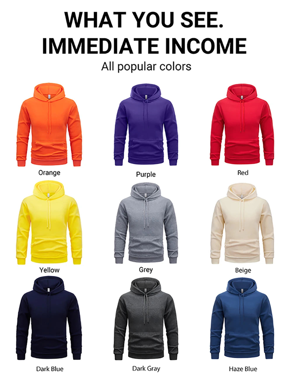Solid Color Casual Hoodie For Female Pocket Creative Hoody All-Match Street Clothes Womens Fleece Unisex Pullovers