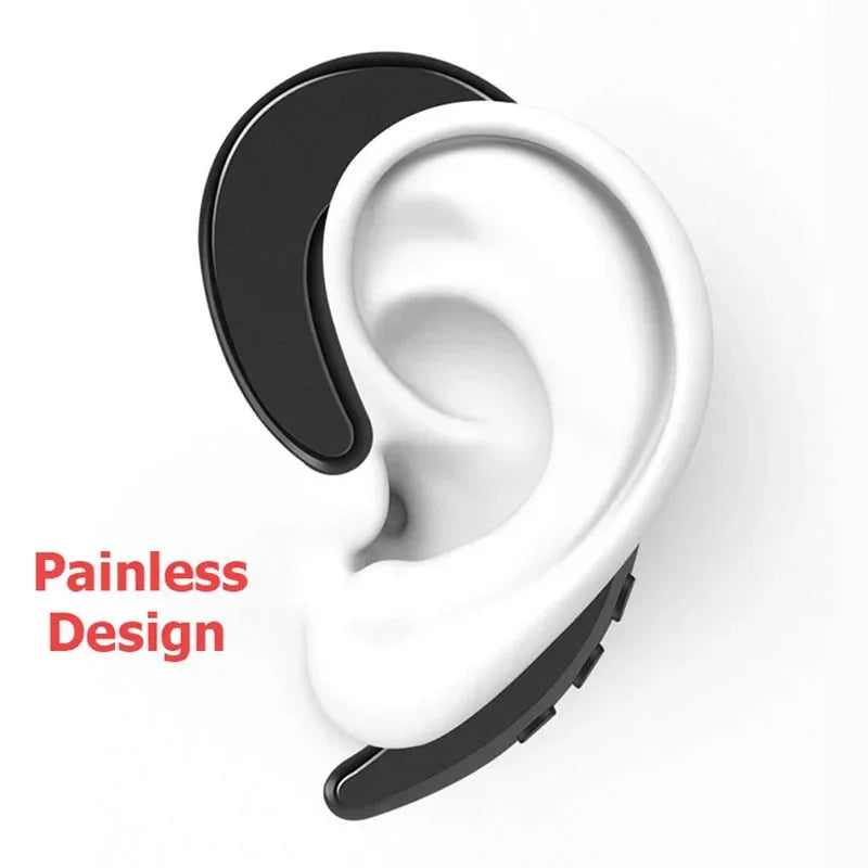 Y12 1Pc Wireless Bluetooth Bone Conduction Earhook with Mic Car Driver Earphone Noise Cancelling Headphones