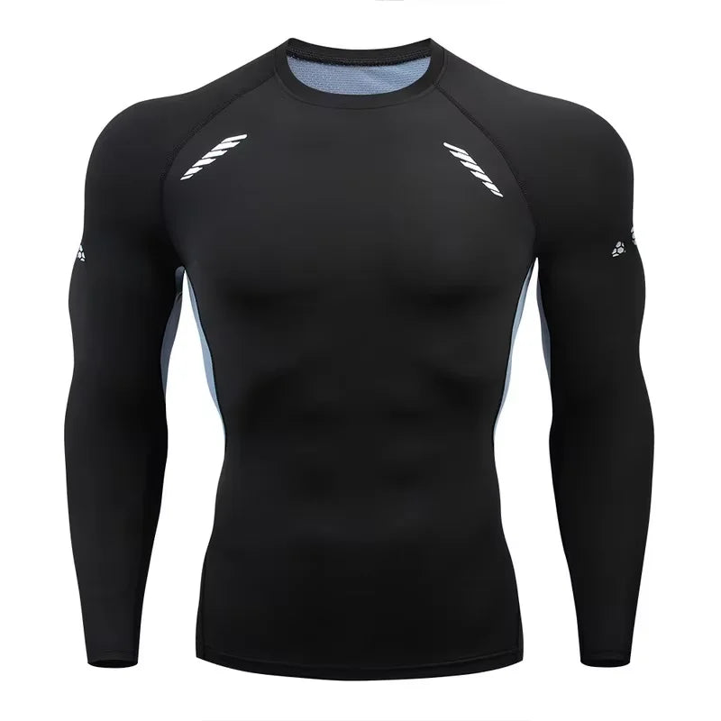 T-shirt Men Running Sport T Shirt Men Compression Fitness Tops Tee Quick DryTight Training Gym Sport Running Shirts Jersey