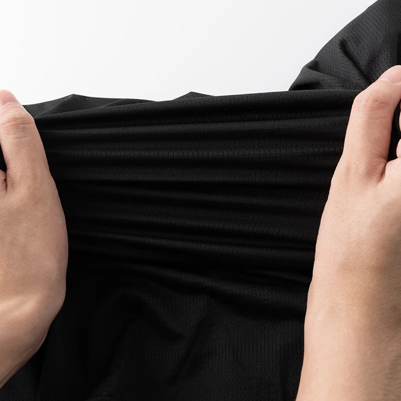 T-shirt Men Summer Ice Silk Thin Top Reflective Printing Quick Dry Short Sleeve Breathable Fitness Sports T-shirt 5XL