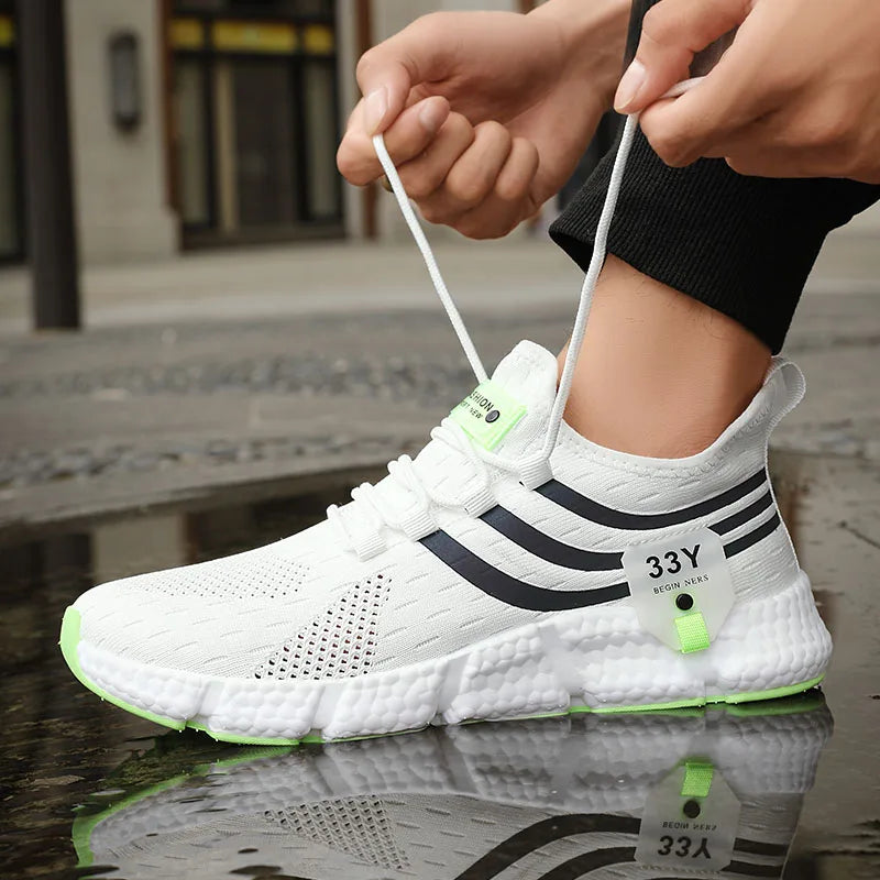 Sneakers Men Casual Sport Shoes Breathable Lightweight Sneakers Outdoor Mesh Black Running Shoes Athletic Jogging Tenis Walking Shoes