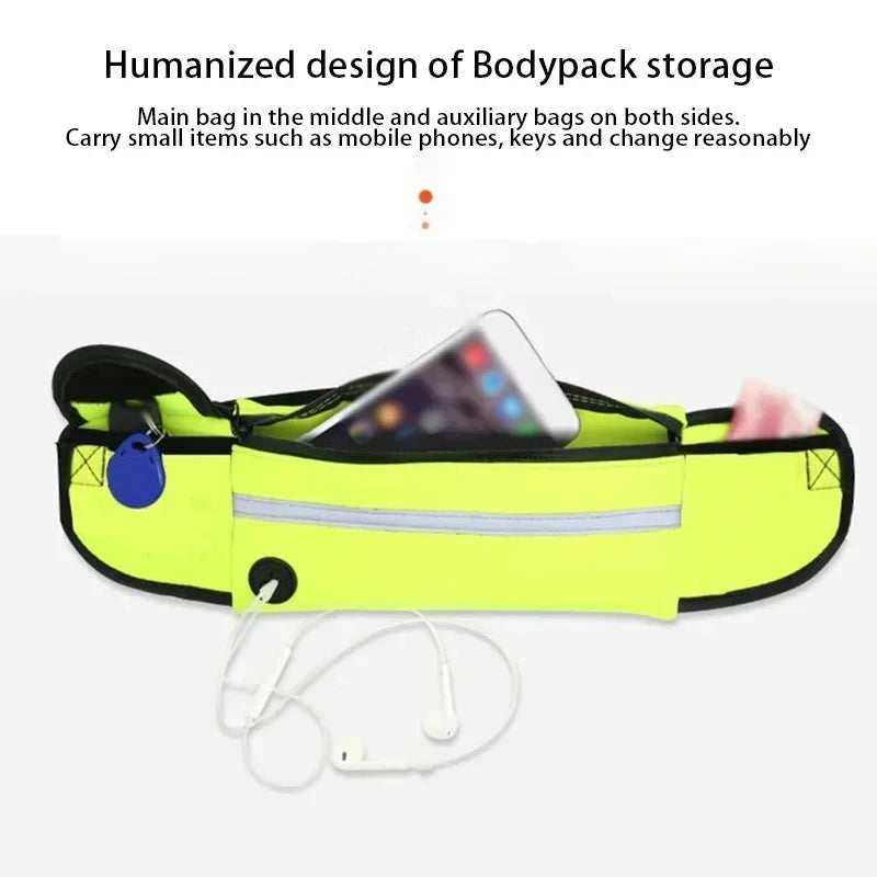 Dog Running Waist Leash Nylon Pet Leash with Waist Bag Retractable Elastic Belt Dog Traction Rope Reflective Belt Buckle