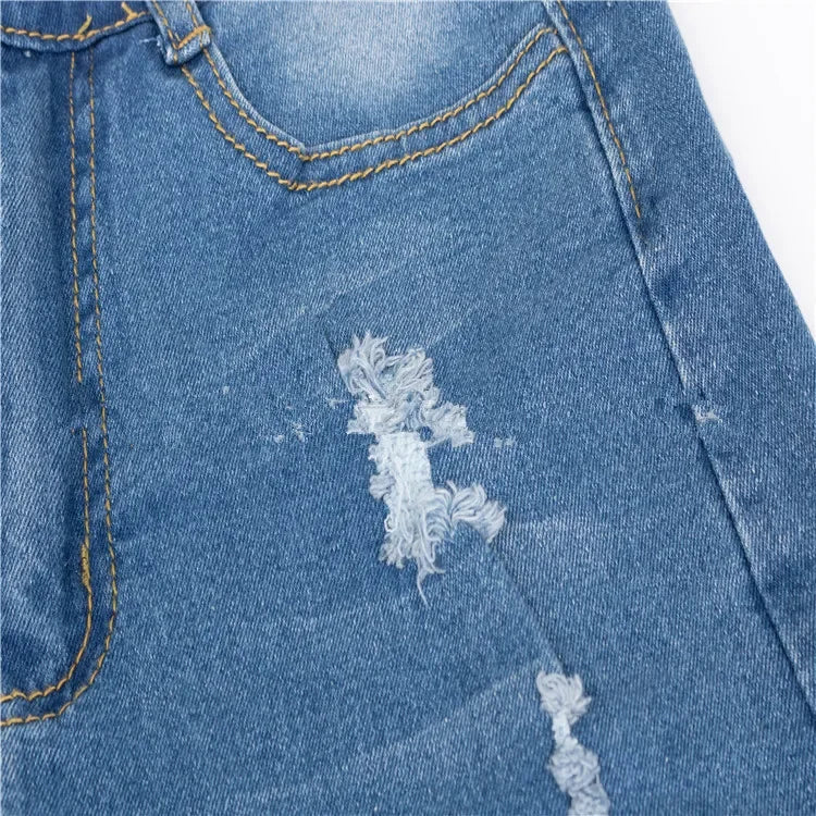 Hot Sale Woman Dark Blue Ripped Jeans Fashion High Waist Skinny Denim Jeans Stretch Slim Pencil Pants S-3XL Drop Shipping