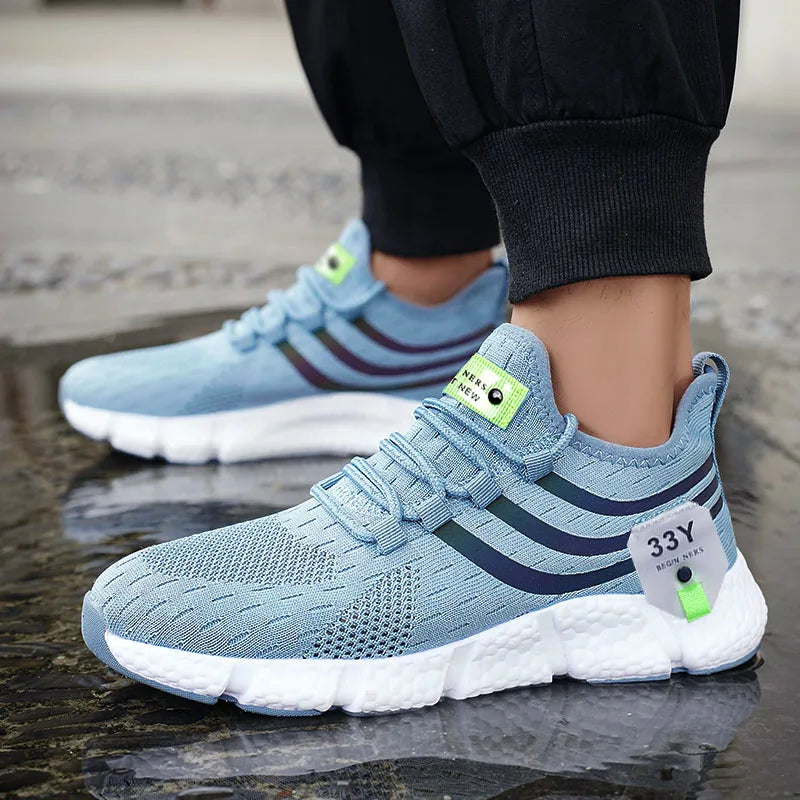 Sneakers Men Casual Sport Shoes Breathable Lightweight Sneakers Outdoor Mesh Black Running Shoes Athletic Jogging Tenis Walking Shoes