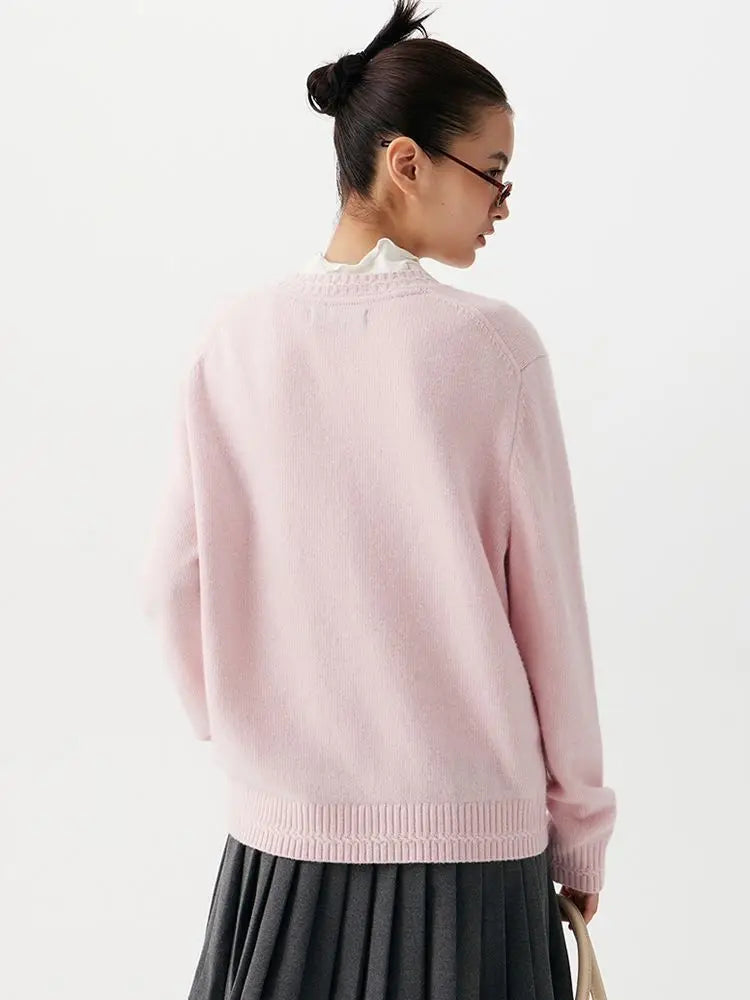 High Street Luxury French Ladies Embroidery Bear Knitted Pullover Sweater For Women Fashion Casual Knitwear Tops Pull Femme