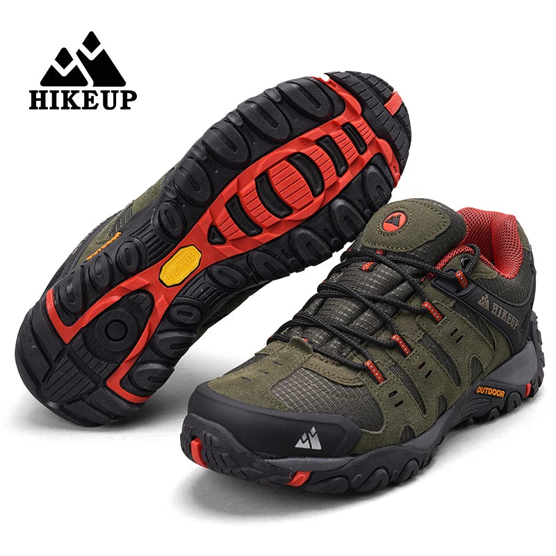 Sneakers Men's Hiking Shoes Suede Leather Outdoor Shoes Wear-resistant Men Trekking Walking Hunting Tactical Sneakers