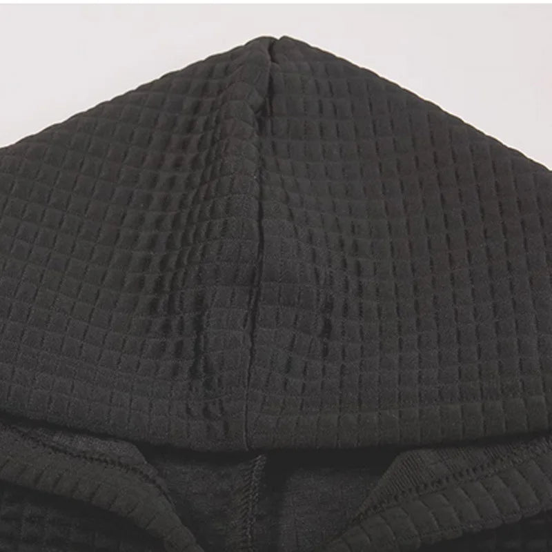 Fashionable Loose English Pattern Printed Hoodie Women's Street Style Polyester Waffle Fabric Long Sleeve Mid-Length Sweatshirt