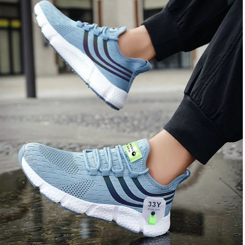 Sneakers Men Casual Sport Shoes Breathable Lightweight Sneakers Outdoor Mesh Black Running Shoes Athletic Jogging Tenis Walking Shoes