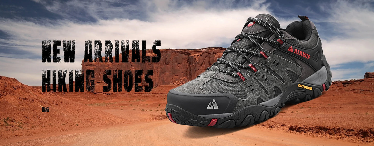 Sneakers Men's Hiking Shoes Suede Leather Outdoor Shoes Wear-resistant Men Trekking Walking Hunting Tactical Sneakers