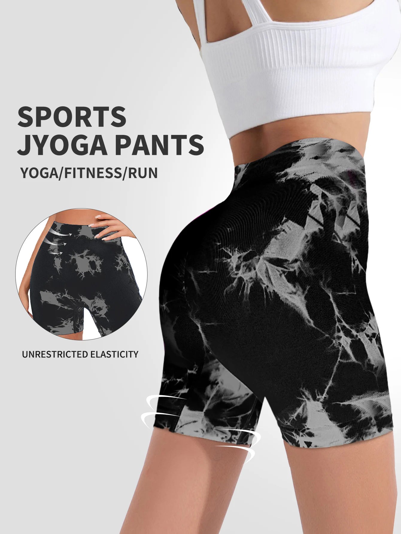 Leggings Tie Dye Seamless Leggings for Women High Waist Yoga Pants Scrunch Butt Lifting Elastic Tights Wide Waistband Sports Leggings