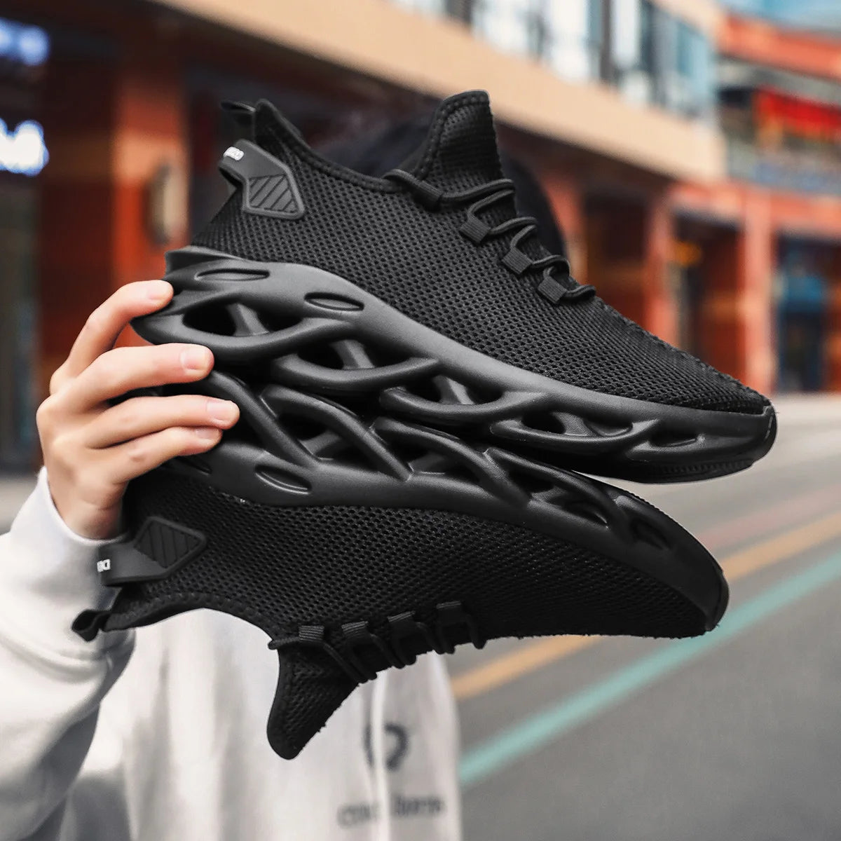 Sneakers Men Casual Sports Shoes Breathable Lightweight Sneakers Outdoor Mesh Black Running Shoes Athletic Jogging Tennis Walking Shoes