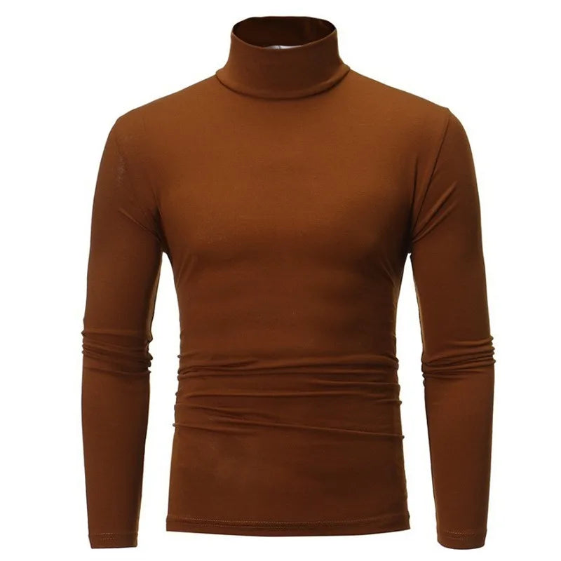 Men Short Sleeve Thermal Underwear Tops Men Spring Clothes Thermal Shirt Autumn Men's Winter Tights High Neck Thin Slim Fit Long Sleeve T-shirt