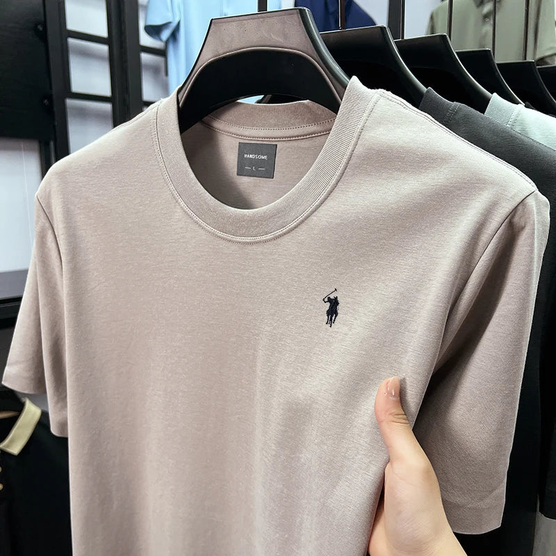 Men Short Sleeve cotton breathable short sleeve T-shirt men summer designer Paul brand embroidered fashion casual round neck top
