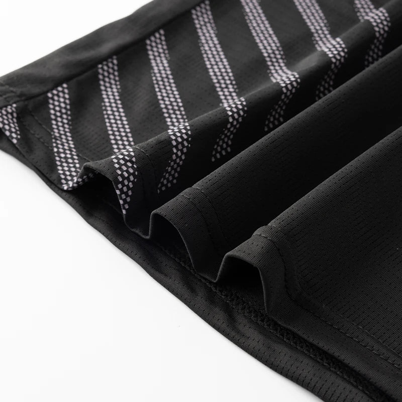 T-shirt Men Summer Ice Silk Thin Top Reflective Printing Quick Dry Short Sleeve Breathable Fitness Sports T-shirt 5XL