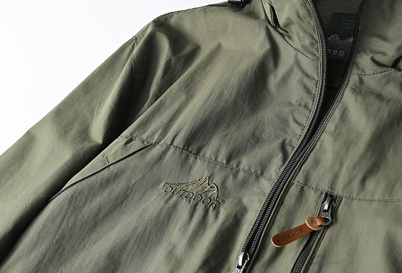 JUMPER Windbreaker Men Tactical Jacket Waterproof Outdoor Hooded Coat Sports Military European Size S-5XL Field Climbing Thin Outwear