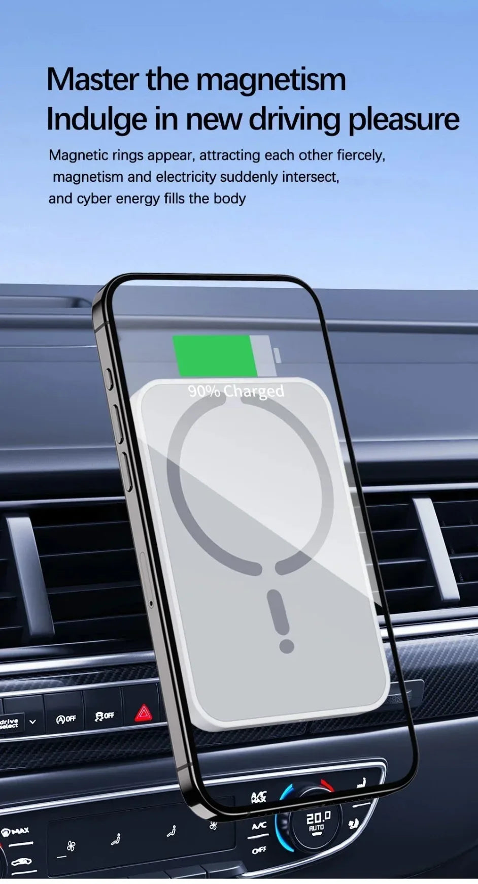 Car 30W Magnetic Wireless Charger Air Vent Clip Phone Holder For Magsafe iPhone 16 15 14 13 12 Pro Max Fast Car Charging Stand