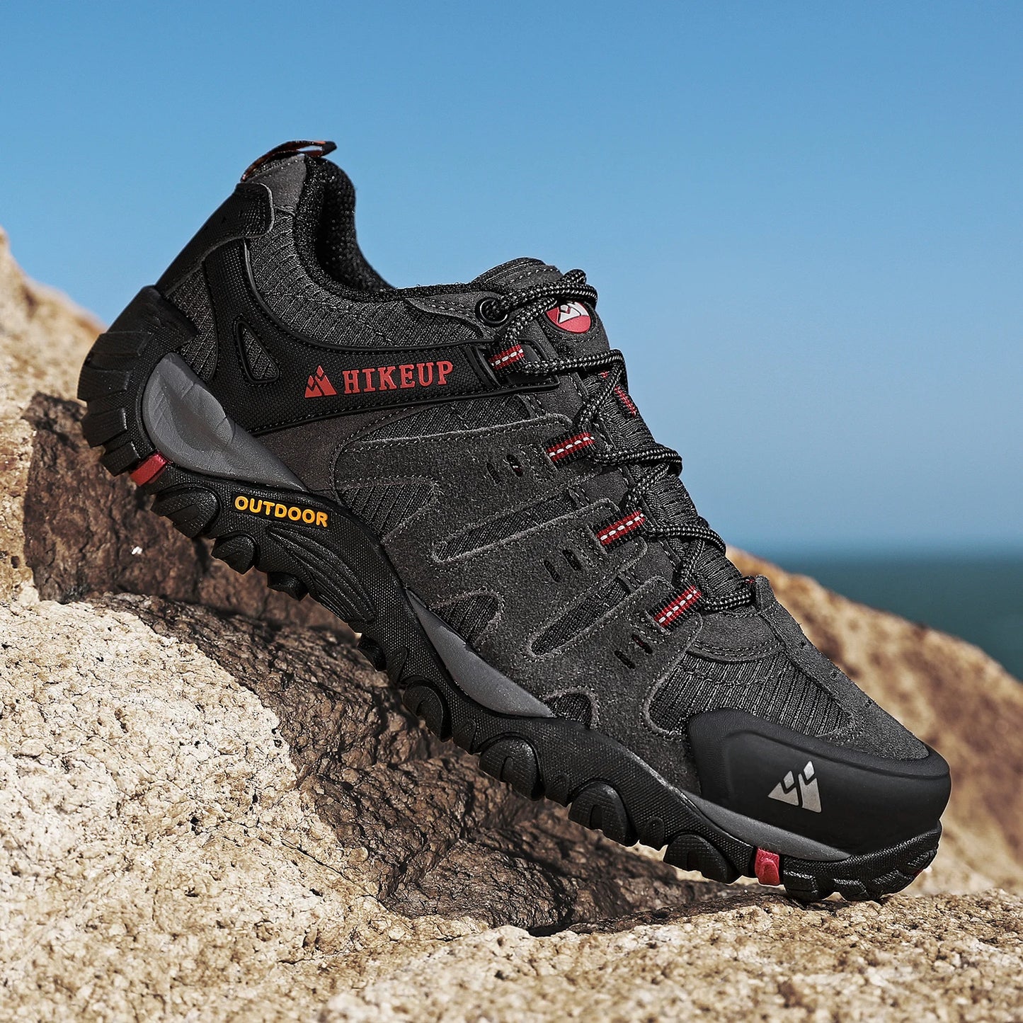 Sneakers Men's Hiking Shoes Suede Leather Outdoor Shoes Wear-resistant Men Trekking Walking Hunting Tactical Sneakers