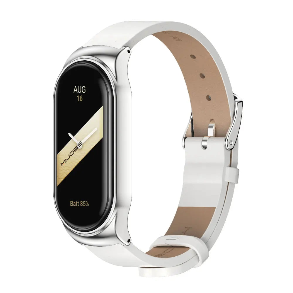 Strap for Mi Band 10 9 8 7 6 5 4 3 Leather Wristband For Miband 8 7 6 NFC Global Version Bracelet for Mi Band 5 6 7 8 Correa