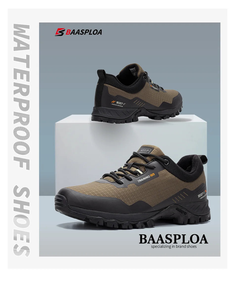 Sneakers New Men Anti-Skid Wear Resistant Hiking Shoes Fashion Waterproof Outdoor Travel Shoes Sneaker Comfortable Male Shoes