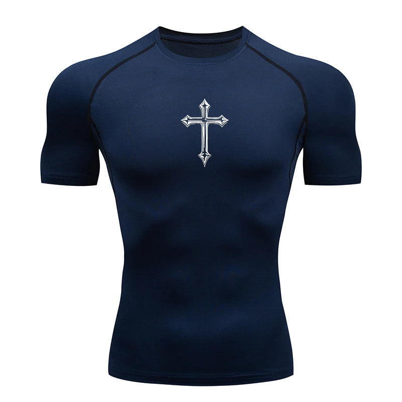 T-shirt Tees Tops Gym Workout Running Baselayers Undershirts Rash Guard