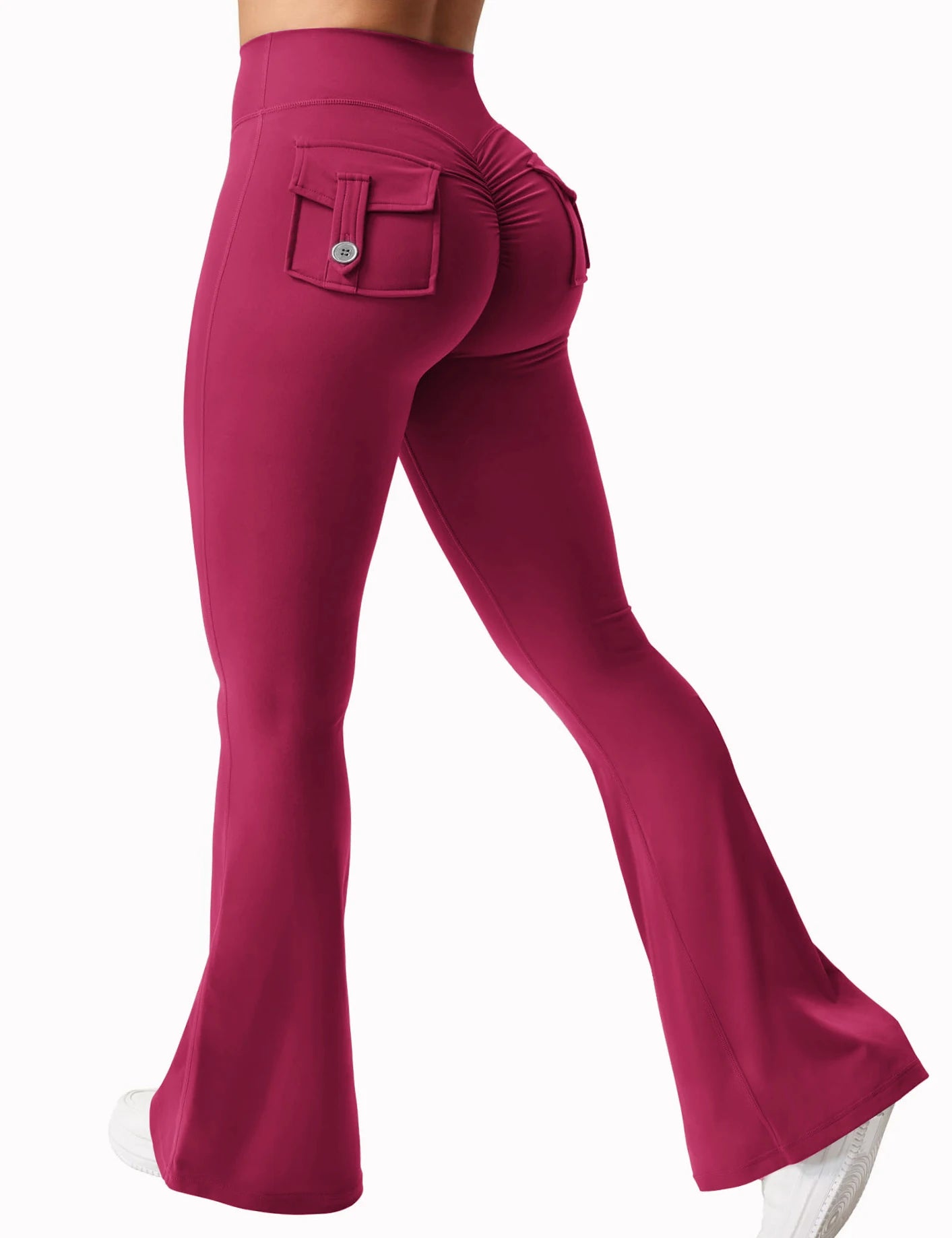 Leggings Wide Leg High Stretch Yoga Leggings Naked Feeling Compression Fitness Workwear with pockets Yoga Pant ﻿