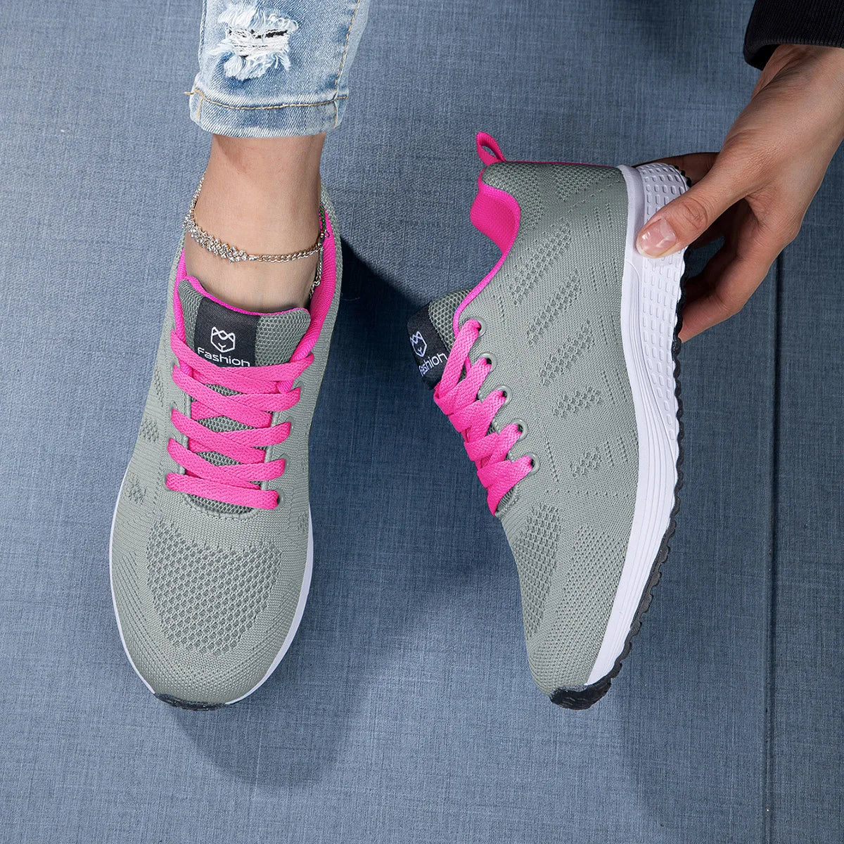 Women Sneakers Mesh Breathable Trainers Ladies Shoes Platform Female Sneakers for Women Basket Tenis Feminino
