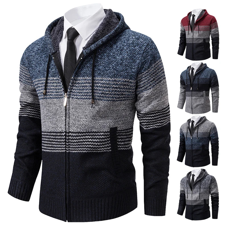 Streetwear Knitted Jacket Trend Hombre Clothing