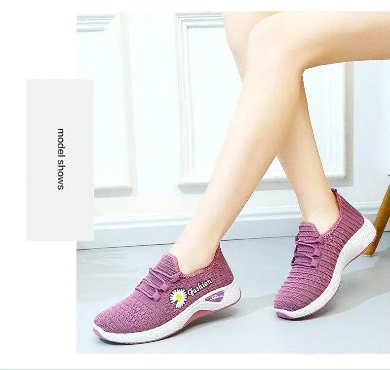 Women Sneakers  light running shoes, net shoes, comfortable soft soled sneakers, women's breathable casual single shoes