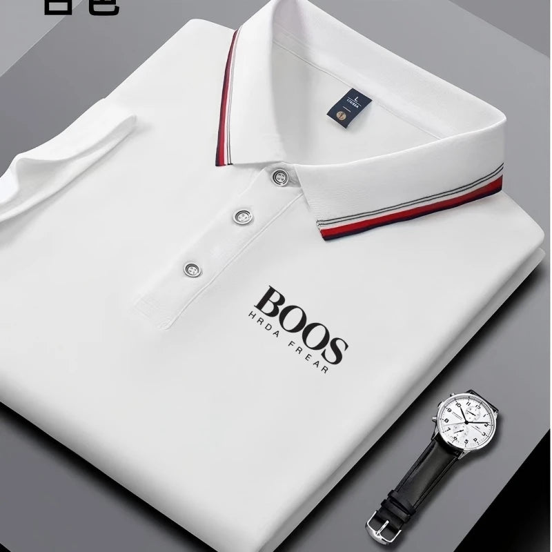 Polo  New Embroidered Men's Short Sleeved Polo Shirt Fashion Design Golf Top Casual T-shirt