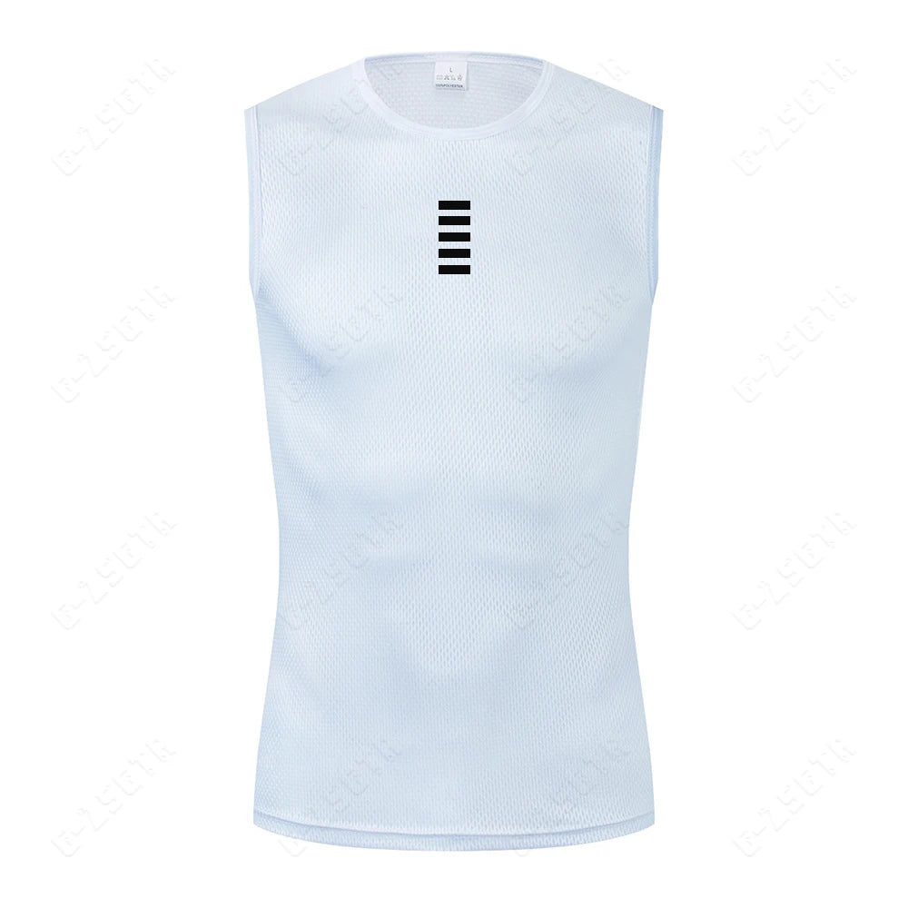 T-shirts Cycling Base Layer Reflective Underwear White Cycling Jersey Sport Vest Men Undershirt Quick Dry Elastici Vest Road Bike Jersey