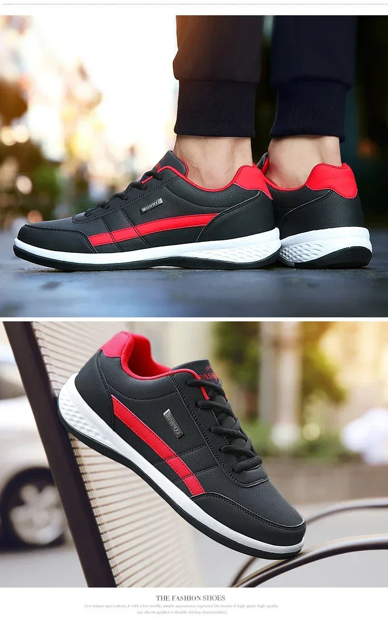 Sneakers Men Shoes Spring Autumn Waterproof Walking Sneakers Leisure Male Leather Sports Shoes Non-Slip Footwear Tennis for Men