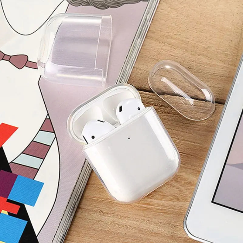 Soft TPU Transparent Cover Earphone Protective Case Clear Skin For AirPods 1 2