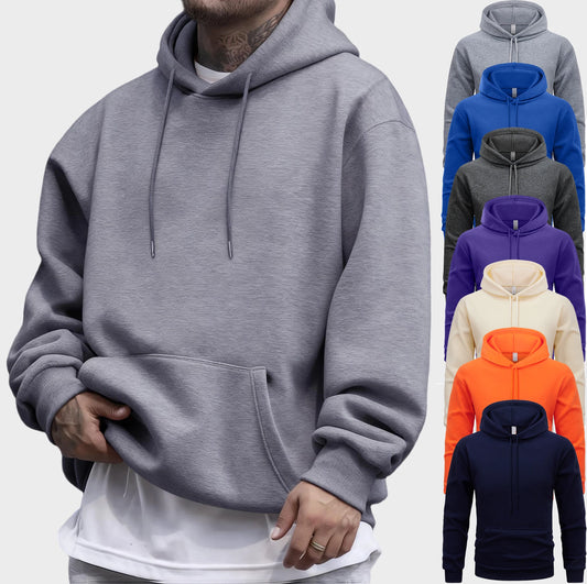Autumn Solid Sweatshirts Unisex Street Comfy Sportswears Fleece Soft Hoodie Man's Fashion Warm Streetwear Casual Jogging Clothes