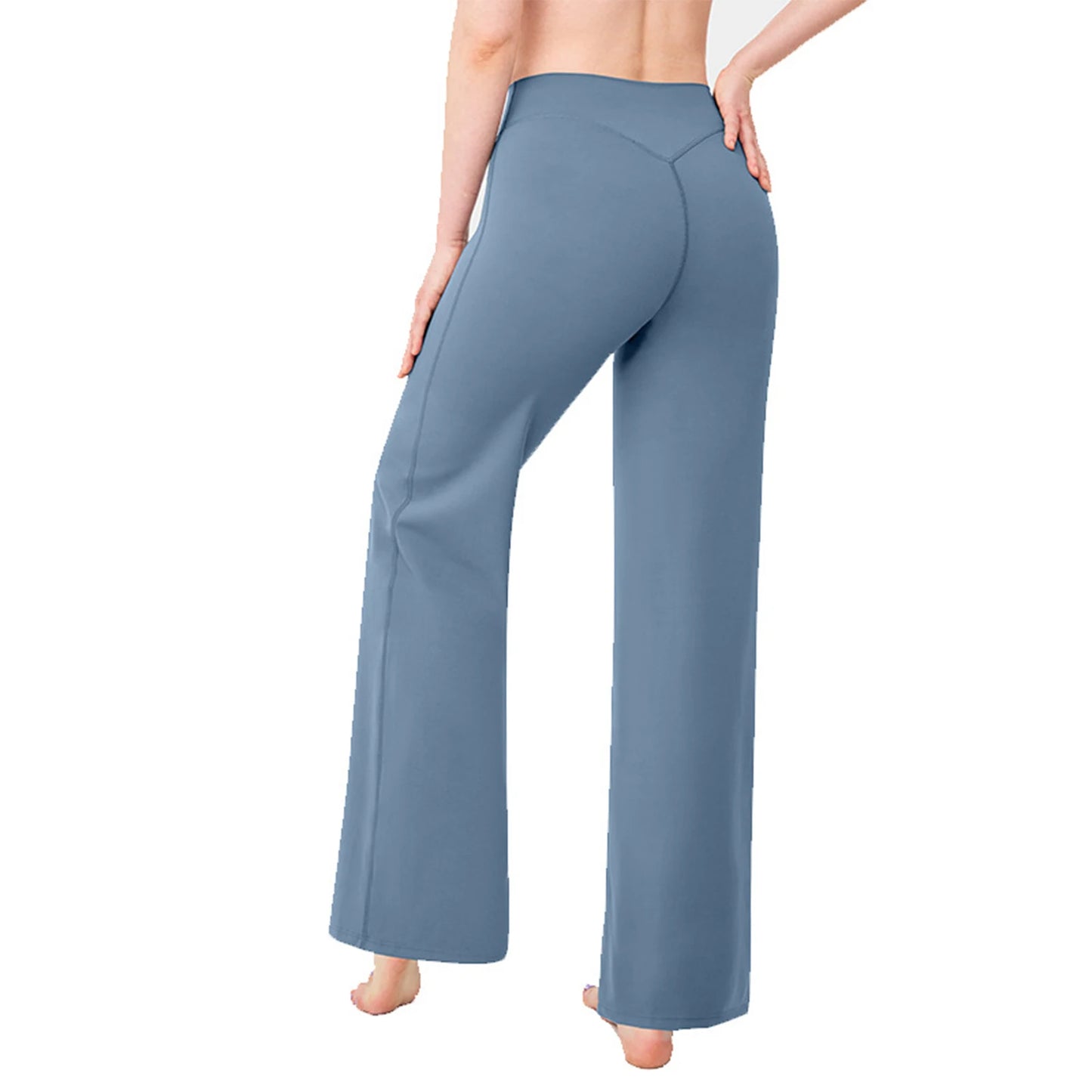 Leggings Straight Leg Bottoms For Women Soft Breathable Without Awkward Leggings Ties Yoga Wide-Leg Sports Pants