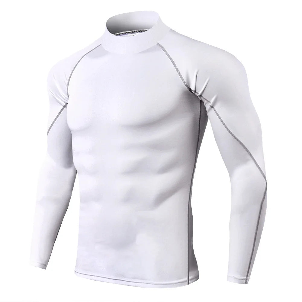 T-shirt Quick Dry Bodybuilding Running Shirt Long Sleeve Compression Top Gym T Shirt Men Fitness Tight Rashgard