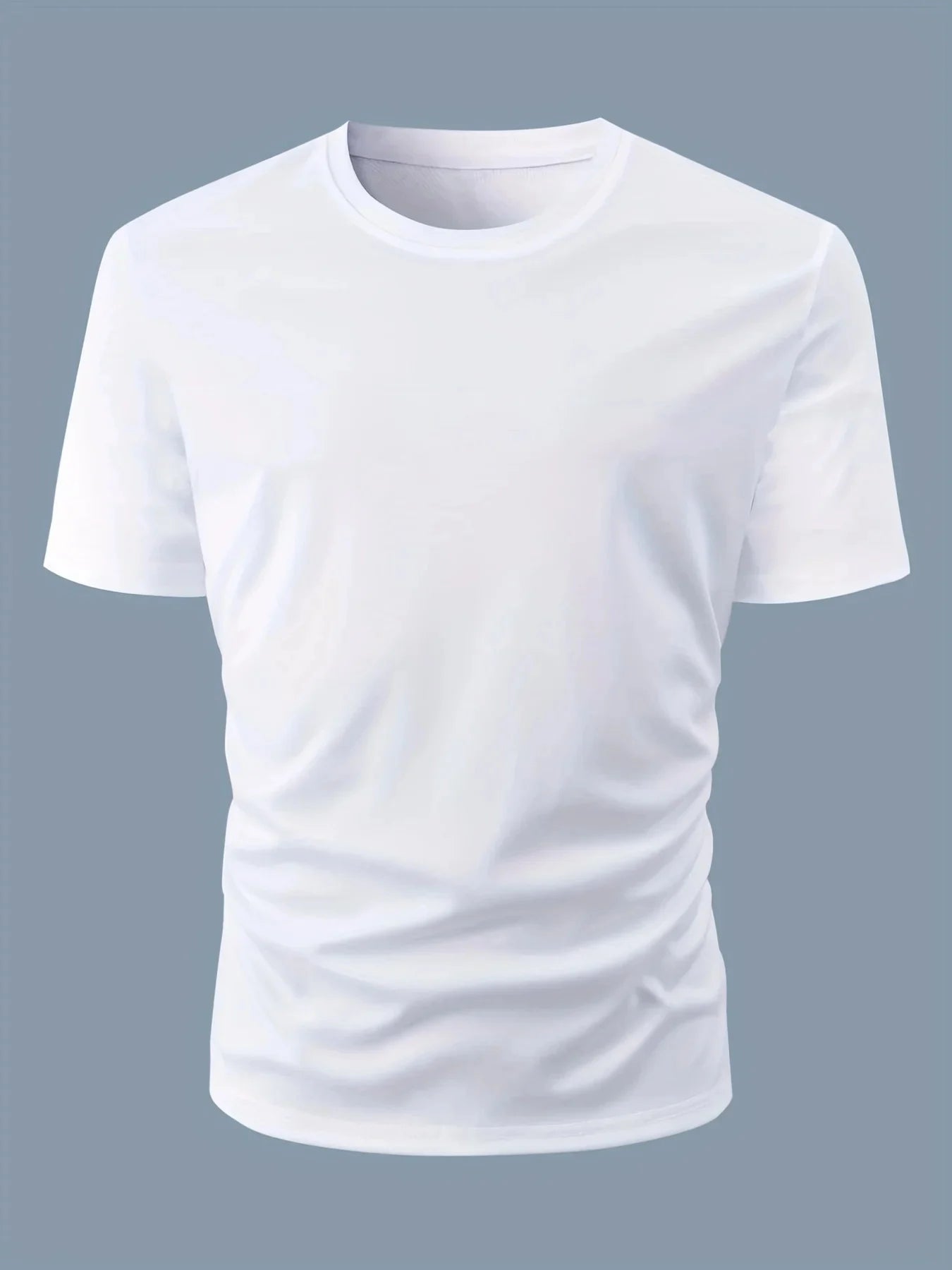 Men Short Sleeve Summer men's 100% cotton casual loose fit large letter print round neck short sleeved T-shirt top High Street Unisex style