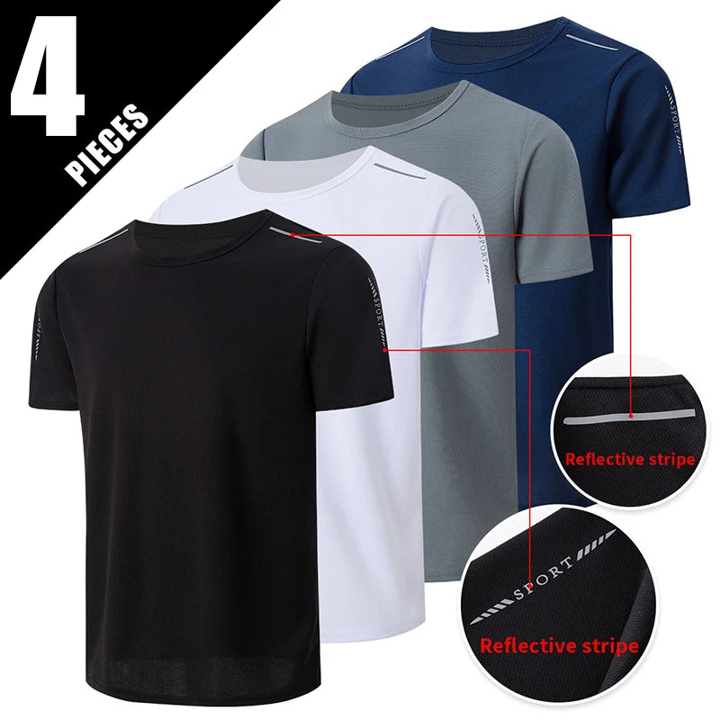 T-shirts  Men's Summer Quick-drying Sports Fashion Printed Short-sleeved Teens Loose and Comfortable Running Fitness Joker T-shirt