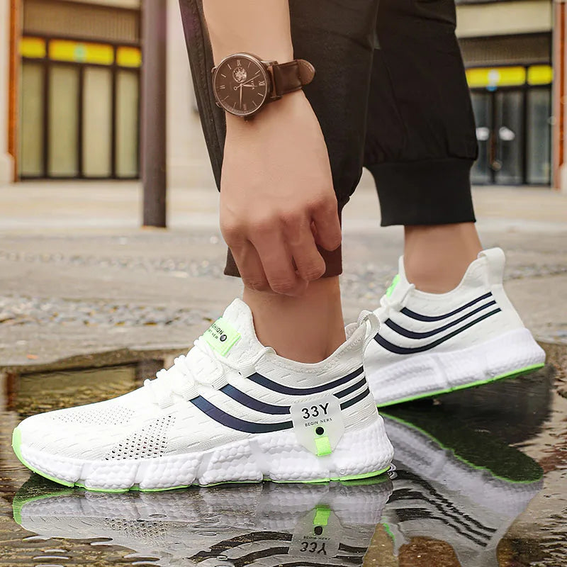Sneakers Men Casual Sport Shoes Breathable Lightweight Sneakers Outdoor Mesh Black Running Shoes Athletic Jogging Tenis Walking Shoes