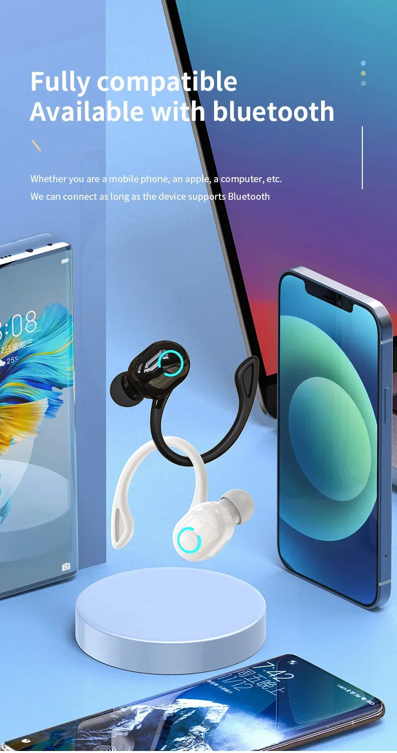 Wireless Earphones Sport Headphones Bluetooth 5.2 Earbuds Handsfree Headset with Mic for IPhone Samsung Xiaomi Smart Phone